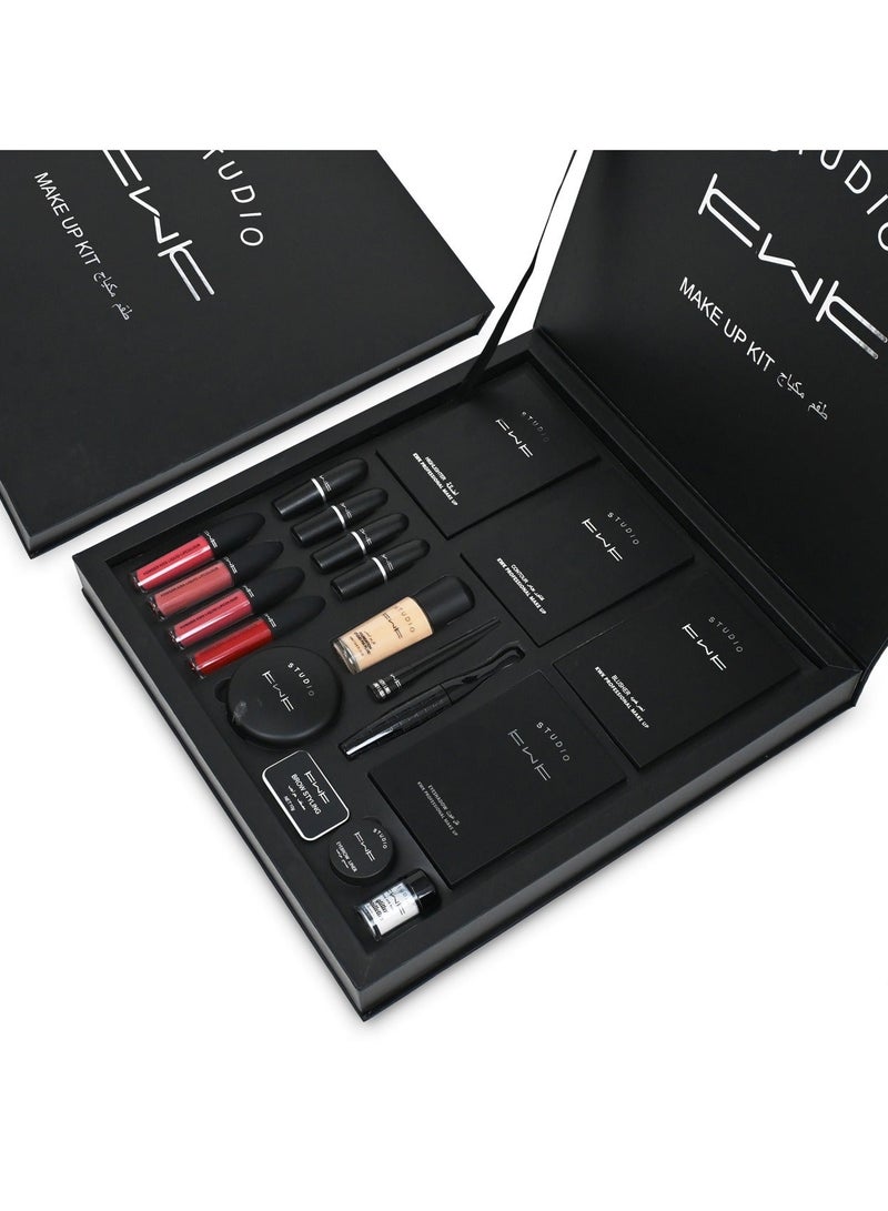 كيه دابليو كيه طقم مكياج بوكس فاخر مكون من 19 قطعة لإطلالة ساحرة ومتكاملة - Image 2